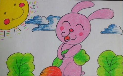 涂度美术 启航画室 少儿创意美术 爱吃萝卜的兔子 