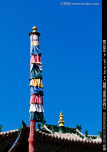 青海塔尔寺 幡杆