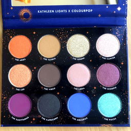 Colourpop卡泡和Kathleen合作款星座系列12色眼影盘试色来啦