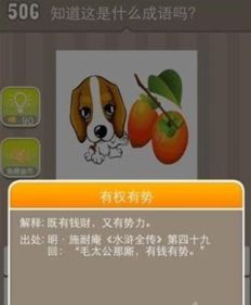 狗和两只桃子打一成语