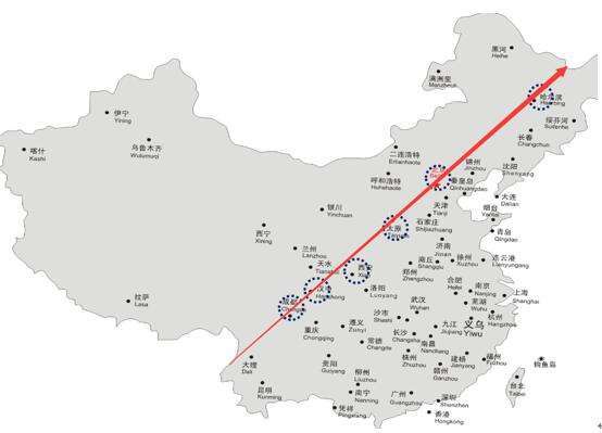 中国南北分界线地图
