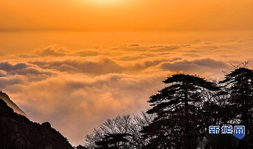 安徽黄山 海 上日落景最佳