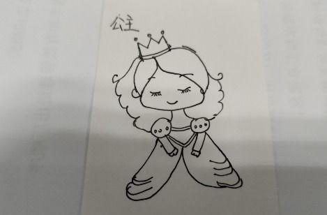 最最最最最简单的卡通画小公主怎么画 