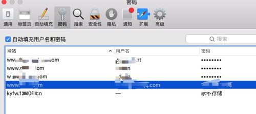 苹果电脑safari存储密码是在偏好设置,但现在想把里面的用户名和密码全部拷贝出来,有什么方法 