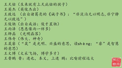 王姓宝宝取名大全 好听不重名,有没有让你 一见钟情 的名字