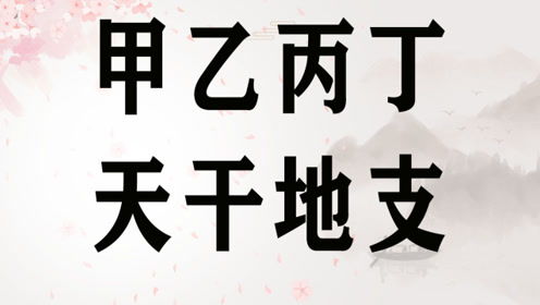 文字 甲乙丙丁 与 天干地支 有什么关系 教学视频,收藏 