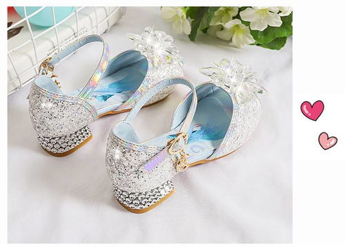 小童马 女童凉鞋新款韩版夏季儿童高跟鞋小女孩水晶鞋时尚软底公主鞋