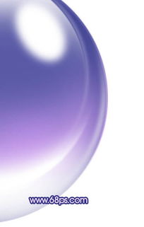 PS制作晶莹透亮的紫色水晶球 