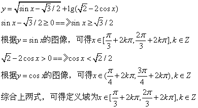 求函数y lg 的定义域 