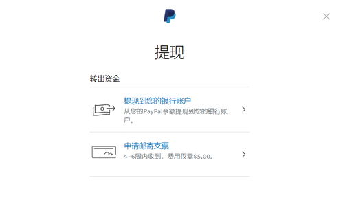 paypal提现费用