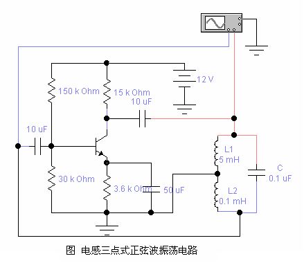 电感三点式振荡器电路