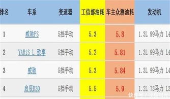 小型车 真实油耗 排名,国产车前十名占3个,有你的爱车吗 