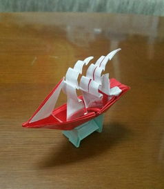 折纸帆船大全图解 远航的帆船