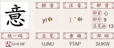 意这个字部首意的部首是立还是心 