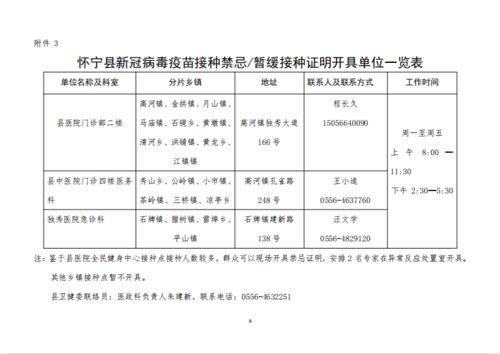 关于做好新冠病毒疫苗接种禁忌或暂缓接种证明开具工作的通知