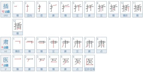 查重笔画名称表在线查询-汉字笔画顺序一览