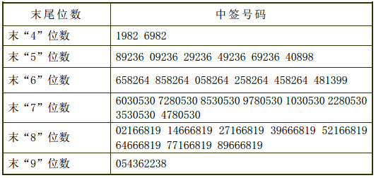 300505中签号