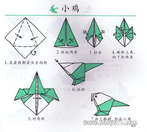 幼儿手工折纸 小鸡