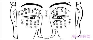 面相图解 男人痣相面部图解 