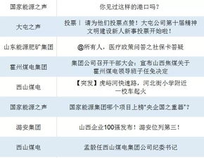 中国煤炭百强企业在内蒙古有投资的都有哪些企业?