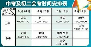 扬州初中期末考试时间是6月几号 