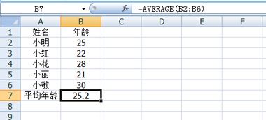 平均年龄怎么用Excel算 