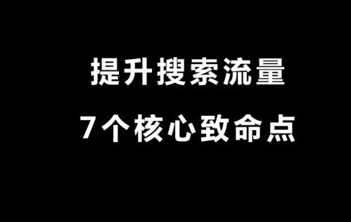 为什么你没有搜索流量 因为你不懂这7个核心致命点,别再迷茫了