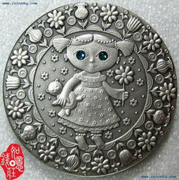 国外精美纪念币 白俄 星座系列镶嵌水晶仿古纪念币 处女座 