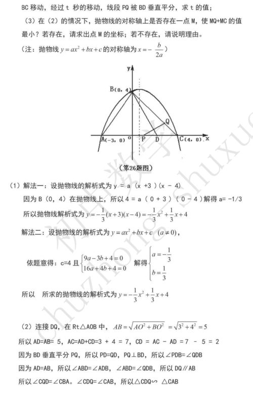 二次函数最难压轴题解题思路 方法汇总,这么练考试冲刺110