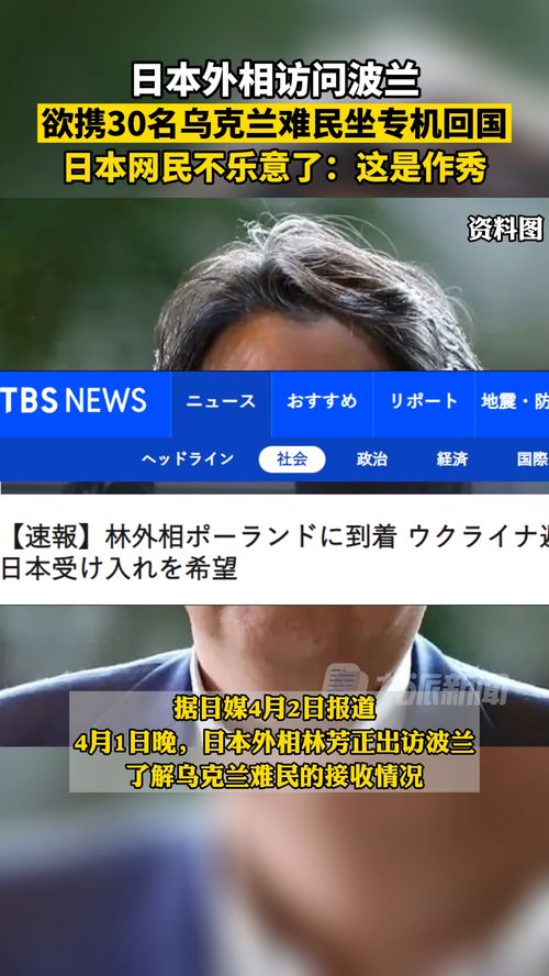 日本外相林芳正欲带30名乌克兰难民回国日本网民称是作秀 