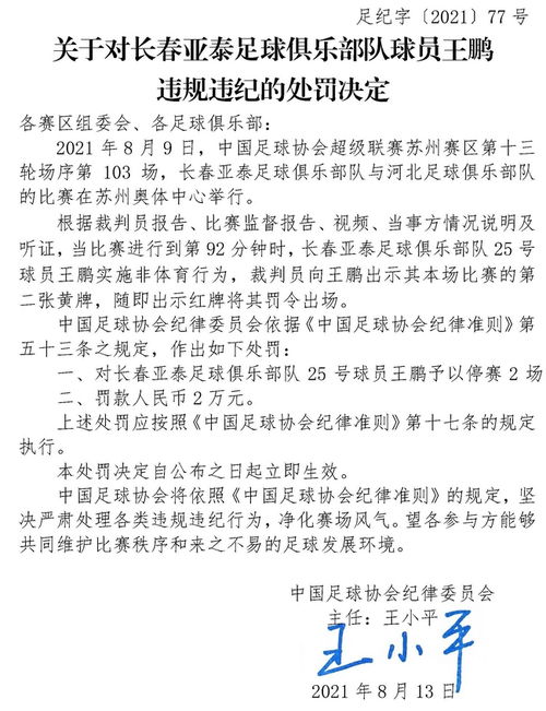 中国足协开出罚单,张呈栋 王鹏被停赛,背后的原因是什么 (中国足球队小动作有哪些)