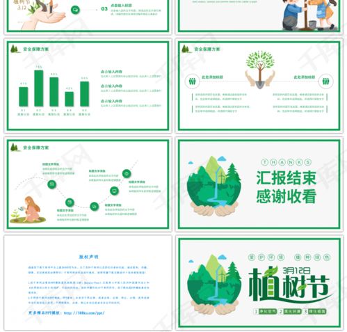 绿色卡通风植树节活动策划方案PPTppt模板免费下载 PPT模板 千库网 