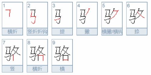 骆字怎么组词