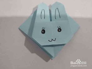 手工折纸 兔子书签的折法 