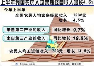 上半年我国农民人均家庭经营收入增长4.5 