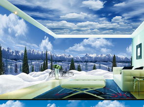 雪山背景怎么弄好看的 雪山背景墙图片