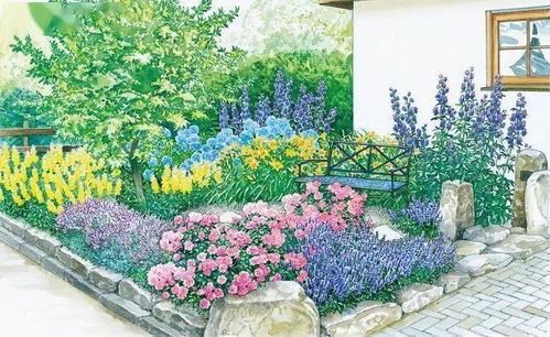 花园风格 28个小花园手绘,先收藏好,随时备用好造园