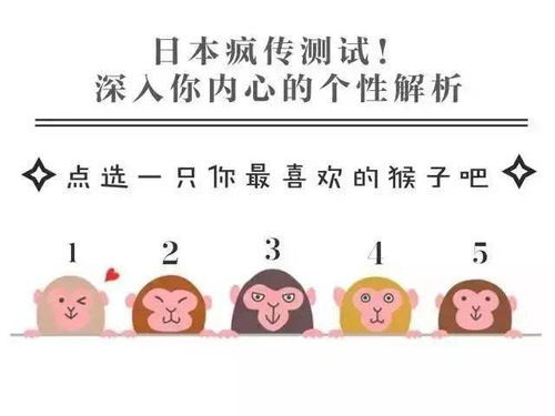 日本疯传猴子心理测试,超准的个性解析