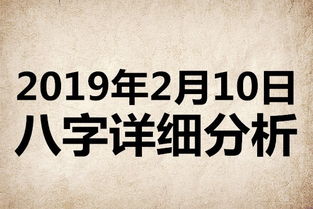 起名专用 2019年2月10日八字详细分析,本命日元为戊土