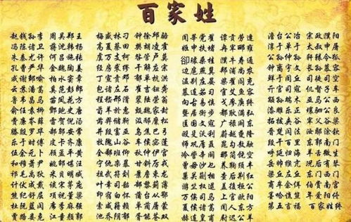 中国的百家姓一共有多少个姓 