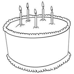 生日蛋糕简笔画 卡通生日蛋糕简笔画