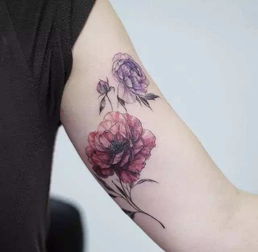 纹身素材 韩国纹身师 flower 小清新纹身素材 素描花卉素材