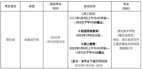 湖北美术学院2024年校考时间，2022年湖北美术学院招生章程