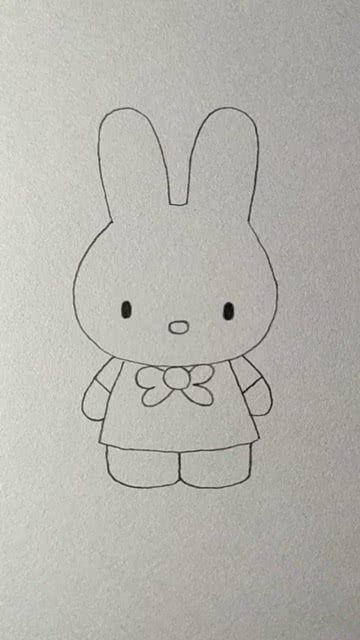 画一只可爱的兔子,大家给这只小白兔取个名字吧 