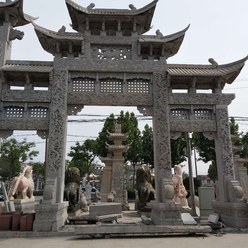 石牌坊价格 村庄 景区 广场石牌楼图片设计