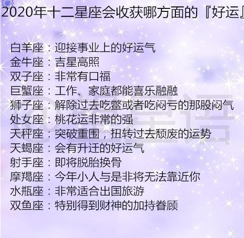 2020年十二星座会收获哪方面的 好运 12星座女的无敌之处