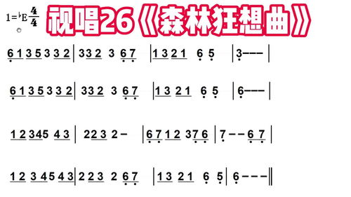 森林狂想曲五线谱