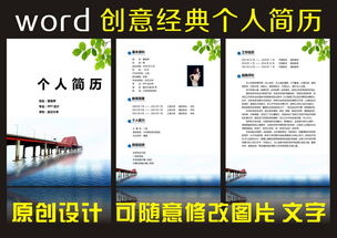 框架完整的Word经典求职个人简历图片设计素材 高清word doc模板下载 17.90MB 个人简历大全 