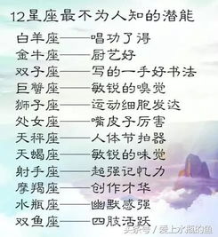 12星座的潜能,最不思进取 爱情最能天长地久 谁最勤劳排行榜 