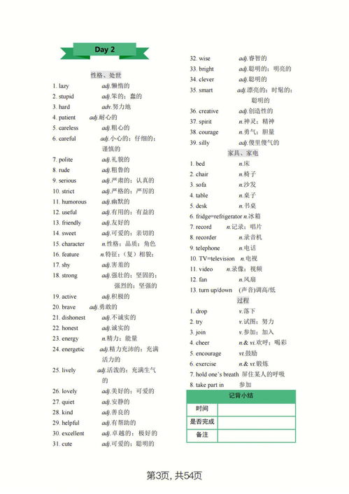 2023中考词汇 中考英语高频词汇背记手册 